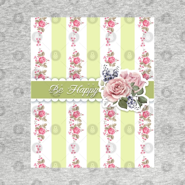 be happy scrapbook with flower by Aekasit weawdee